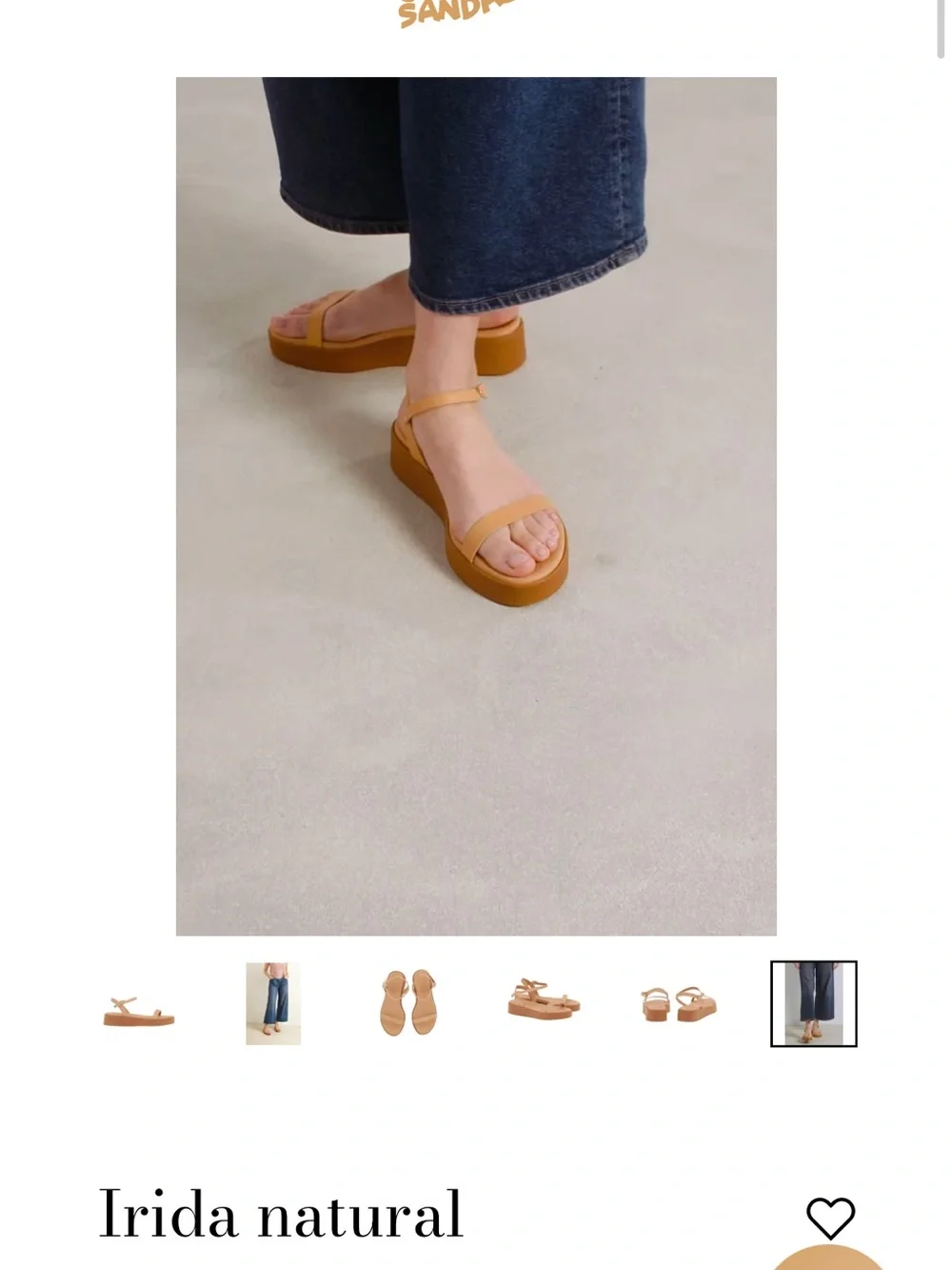 ✨ Ancient Greek Sandals Irida Platform Sandals in Natural leather
